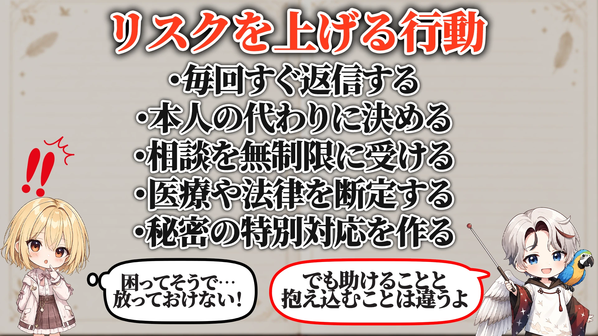 リスクを上げる危険行動