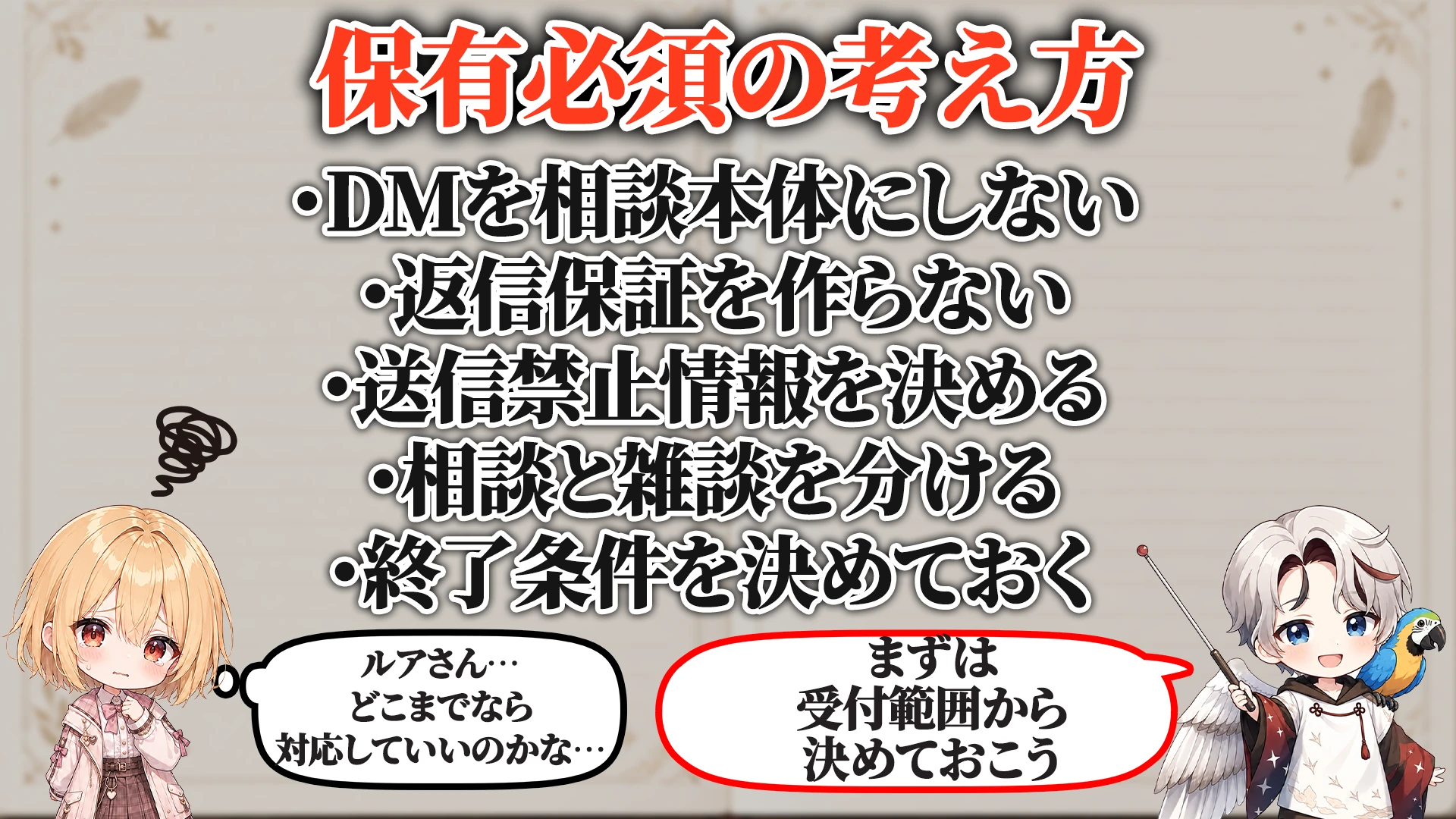 DM相談受付対策マニュアル 保有必須