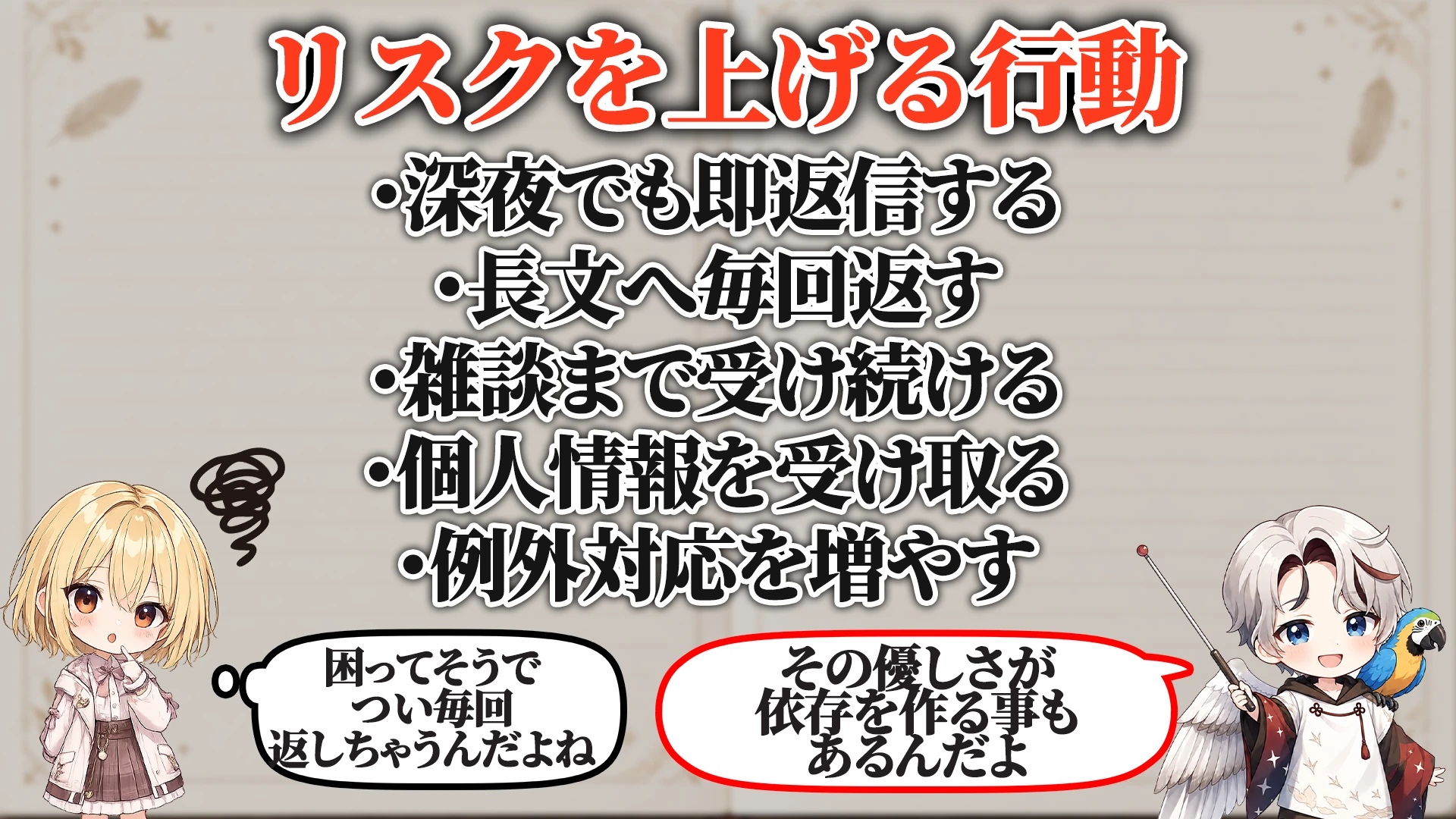 リスクを上げる危険行動