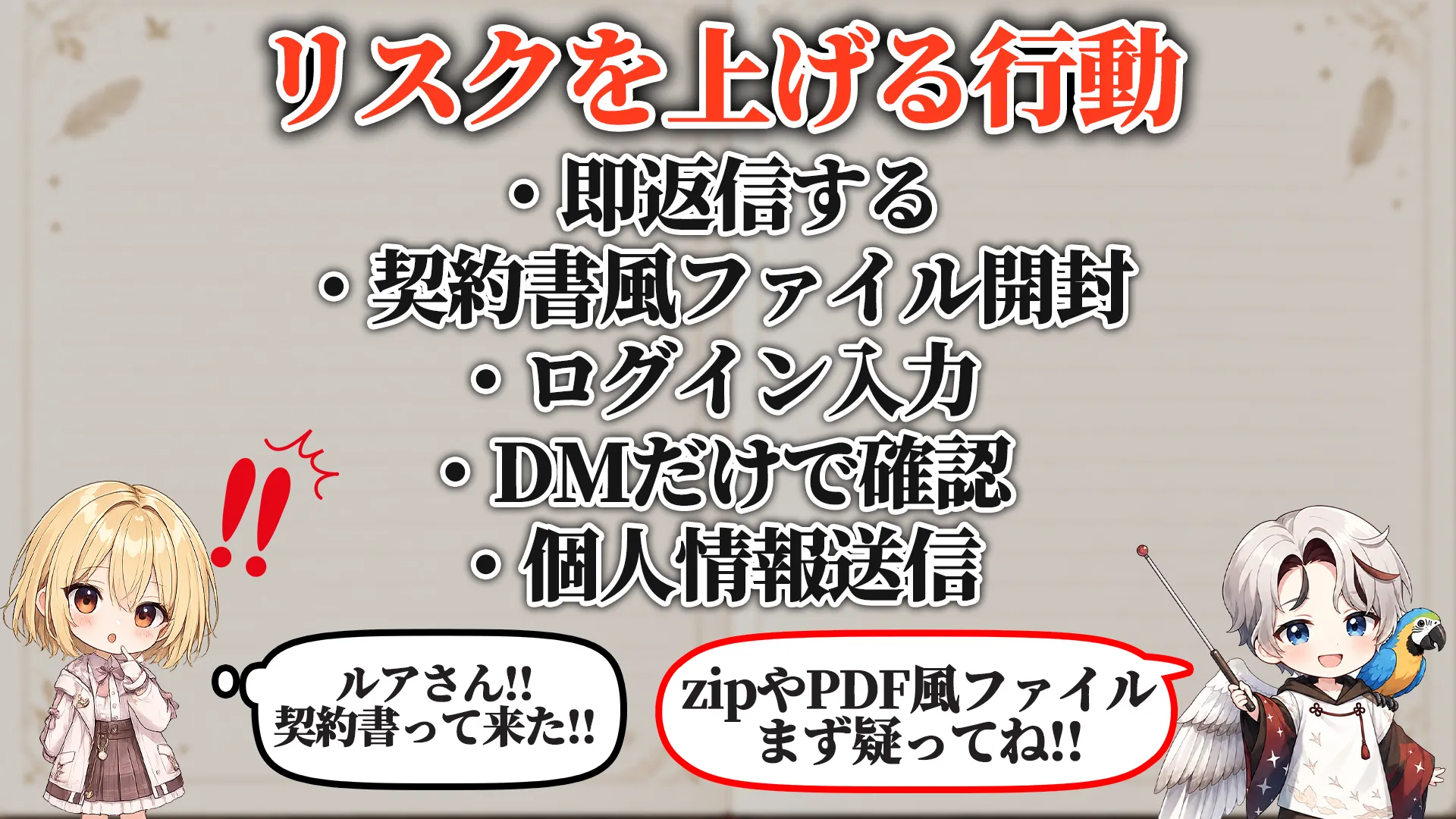 リスクを上げる危険行動