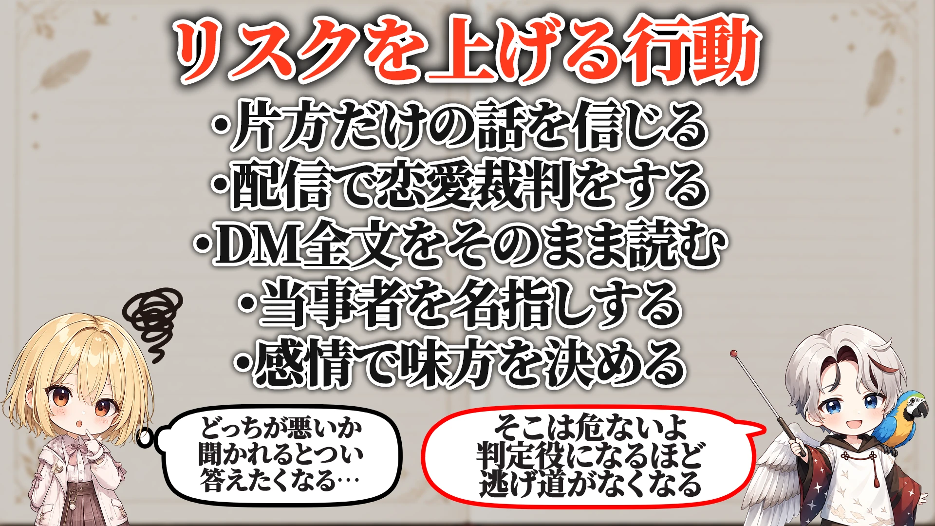 リスクを上げる危険行動
