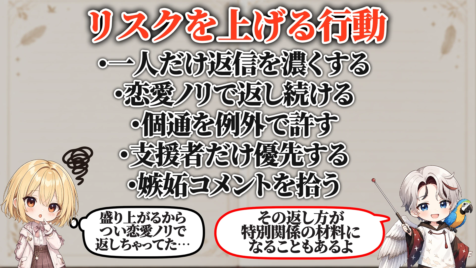 リスクを上げる危険行動