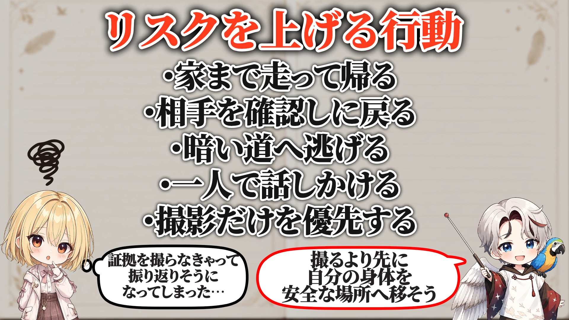 リスクを上げる危険行動