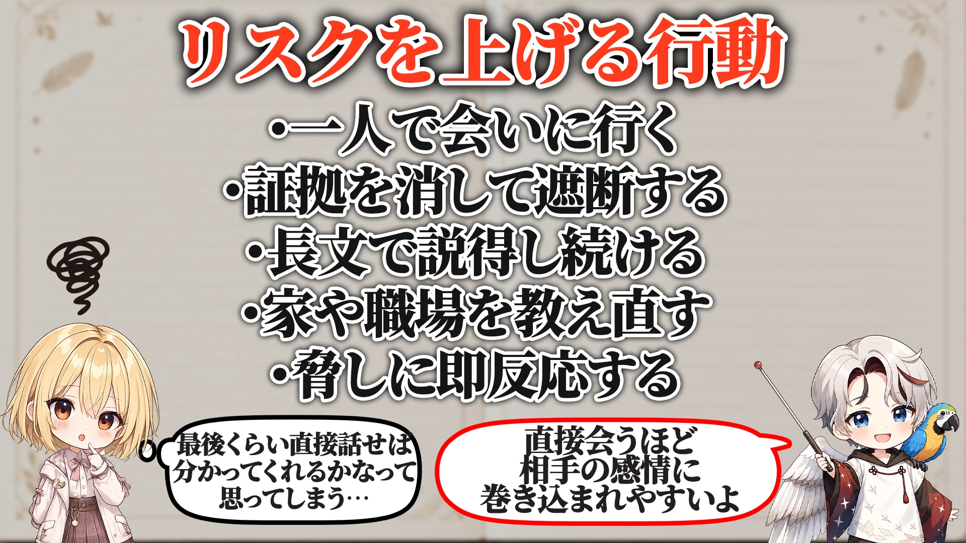 リスクを上げる危険行動
