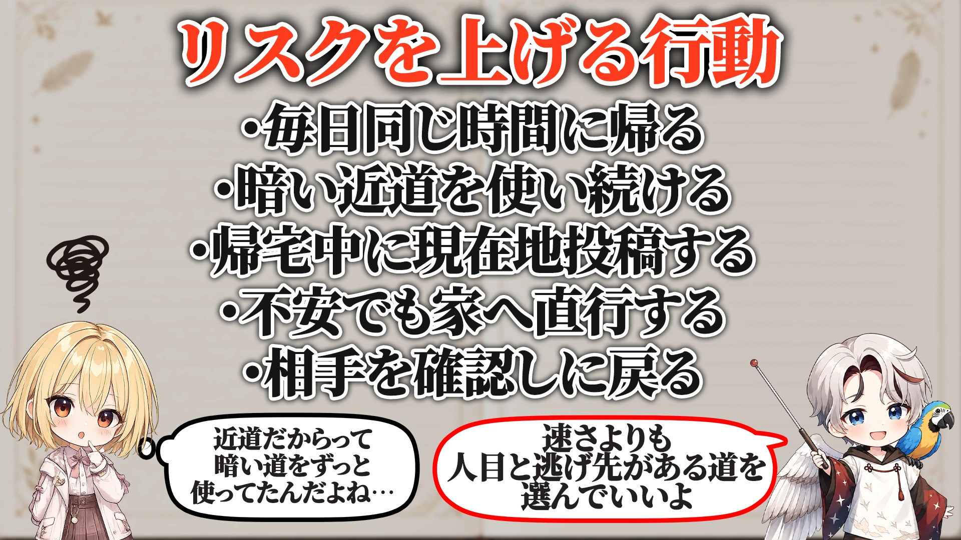 リスクを上げる危険行動