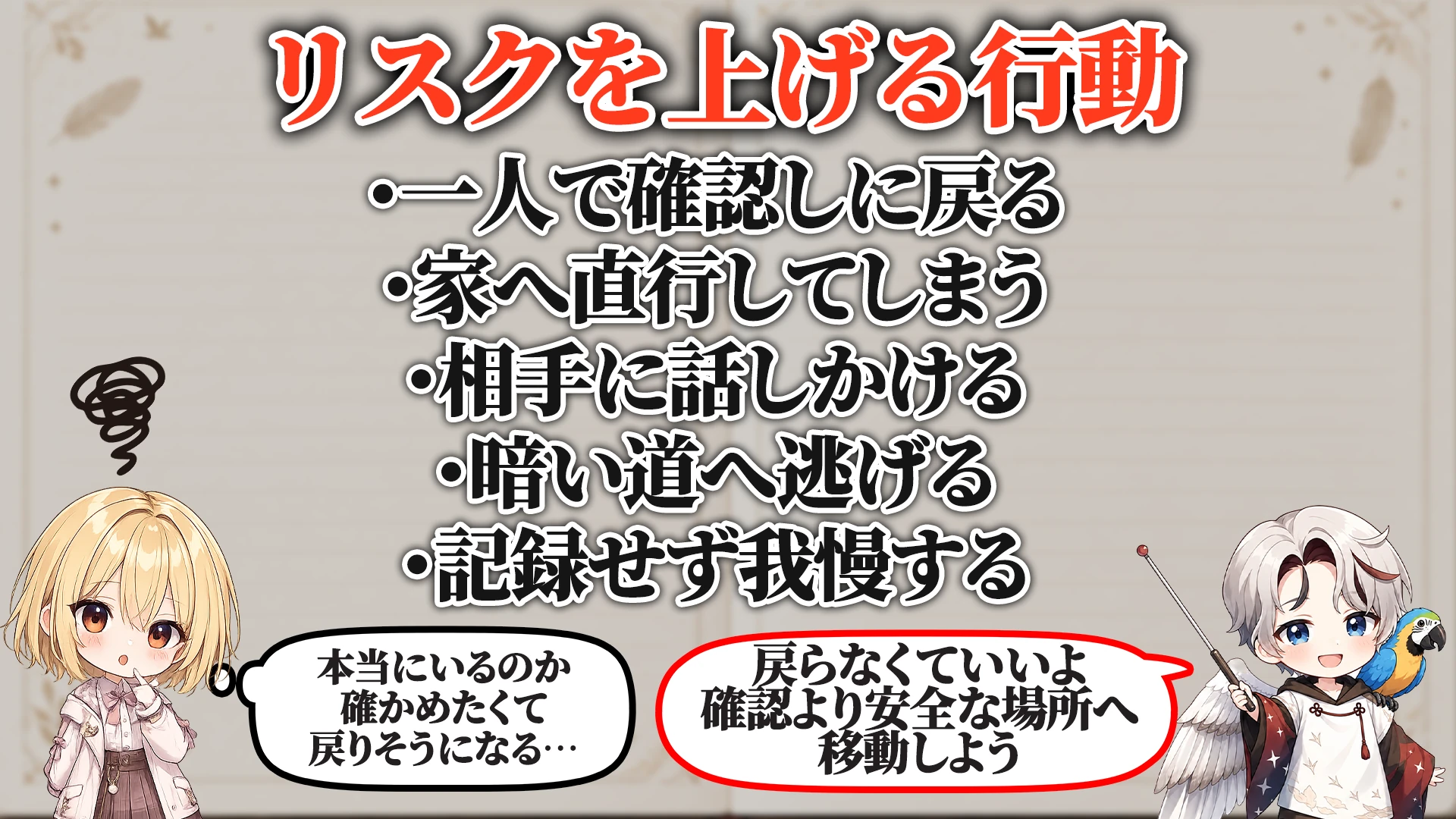 リスクを上げる危険行動