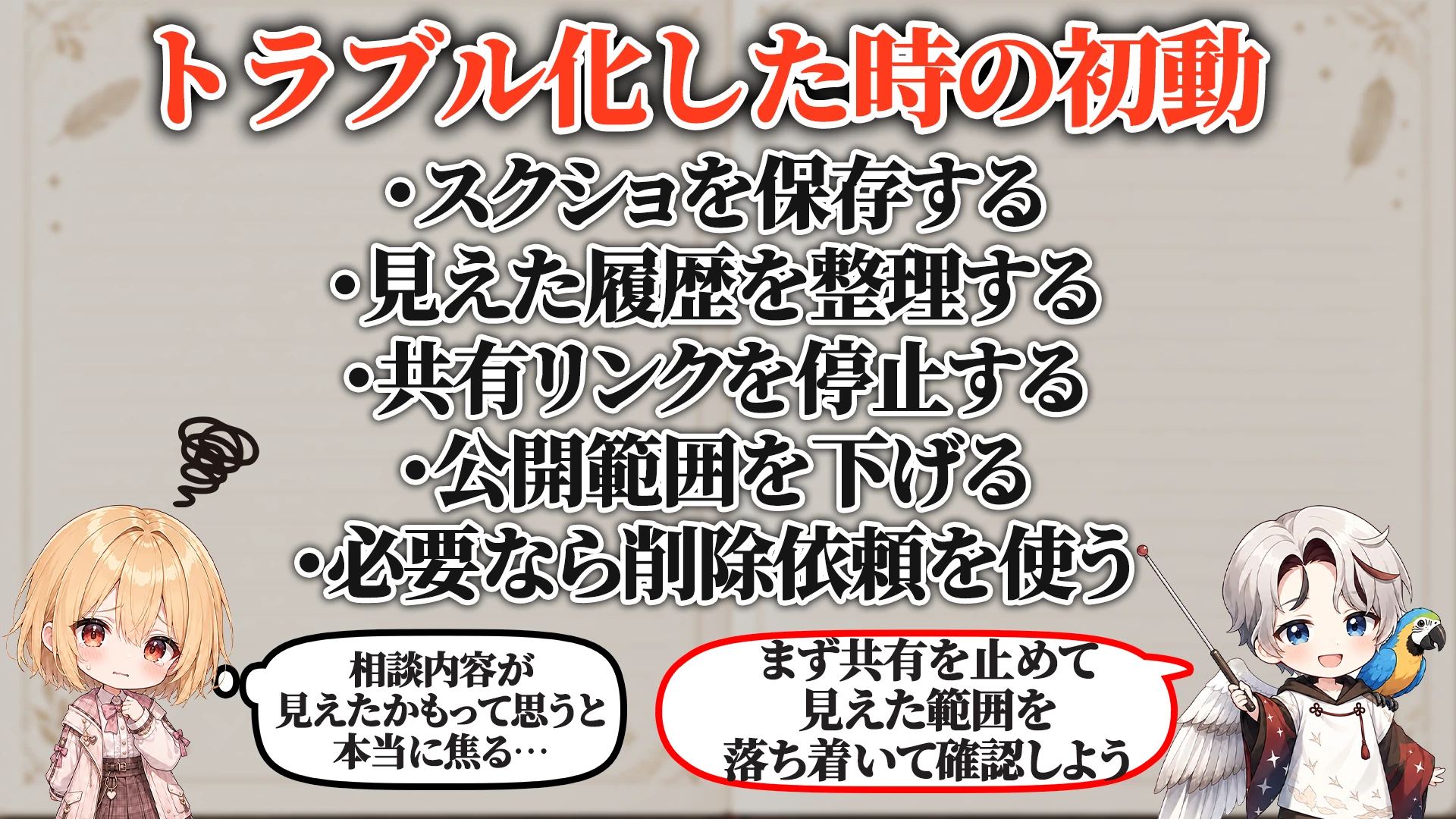 トラブル化した時の初動