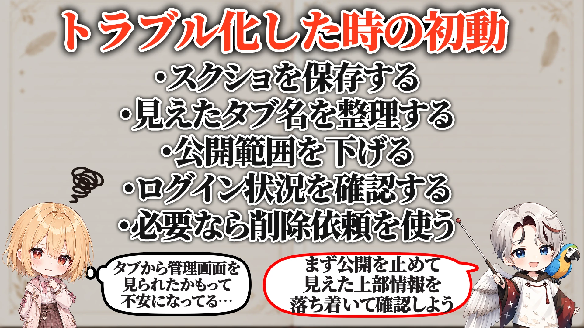トラブル化した時の初動
