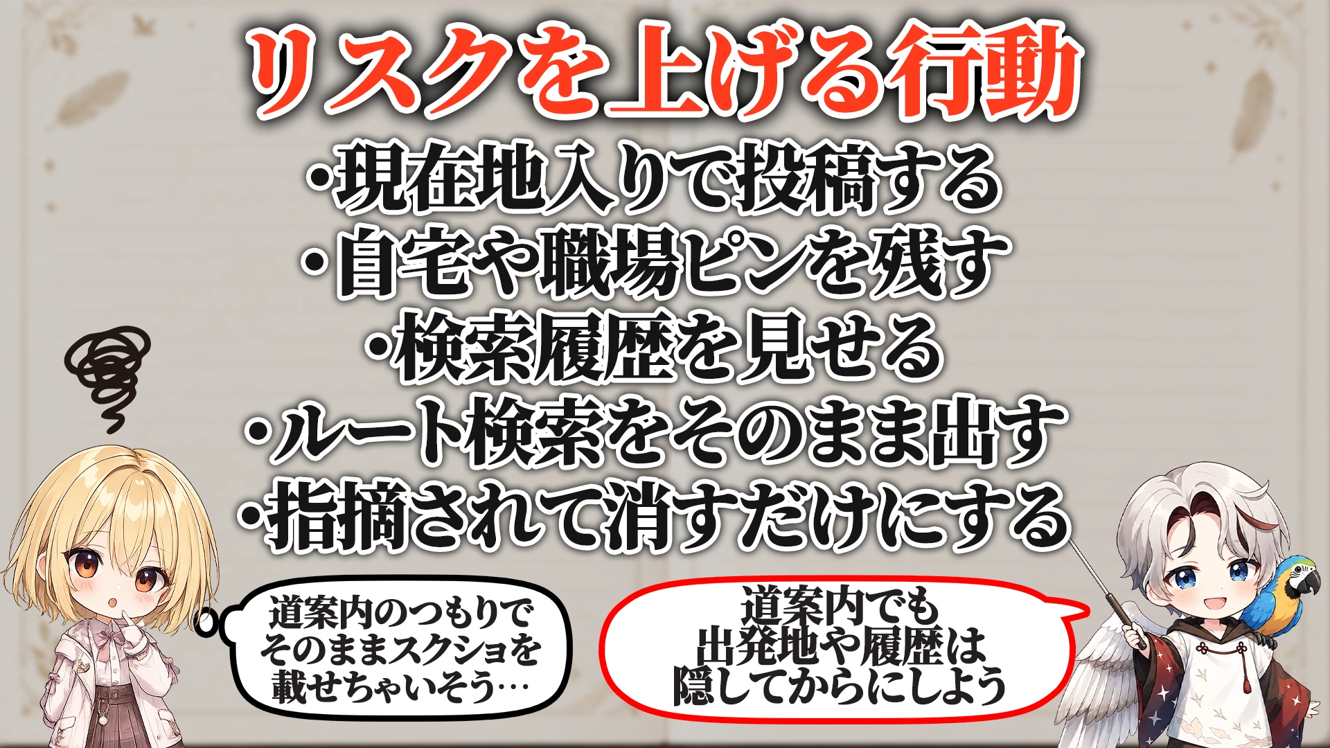 リスクを上げる危険行動