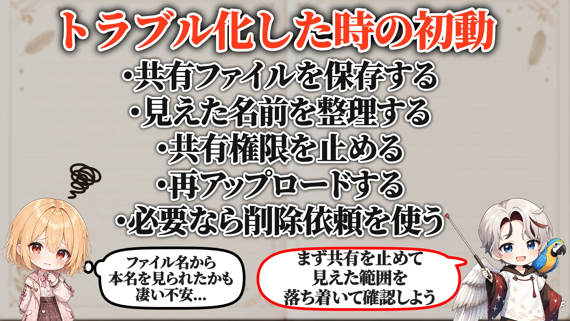 トラブル化した時の初動