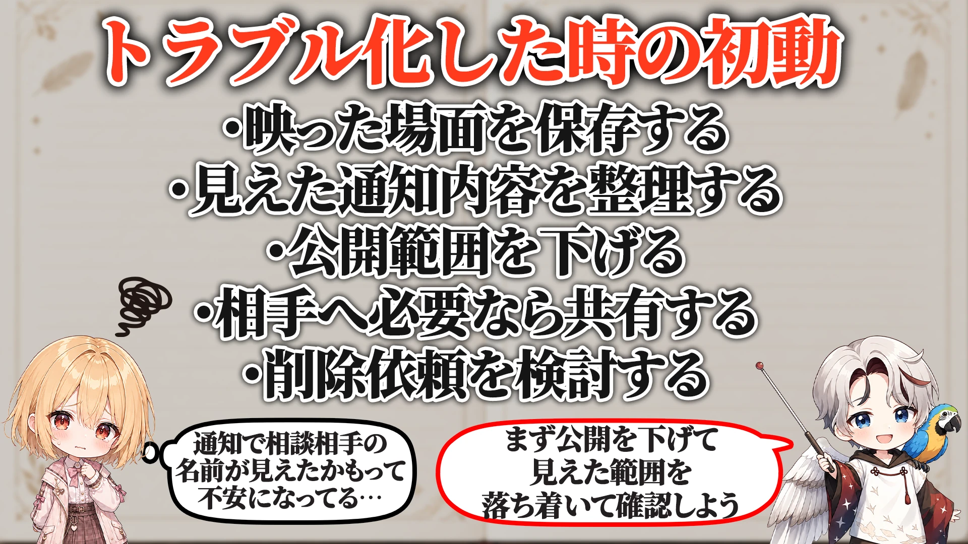トラブル化した時の初動