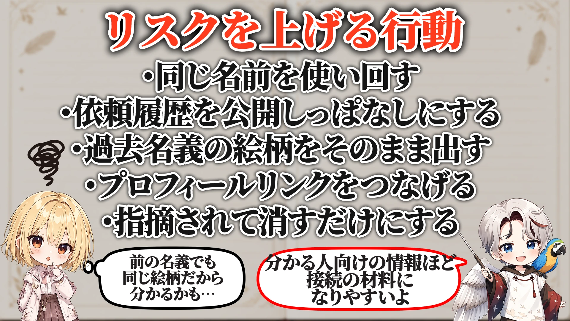 リスクを上げる危険行動