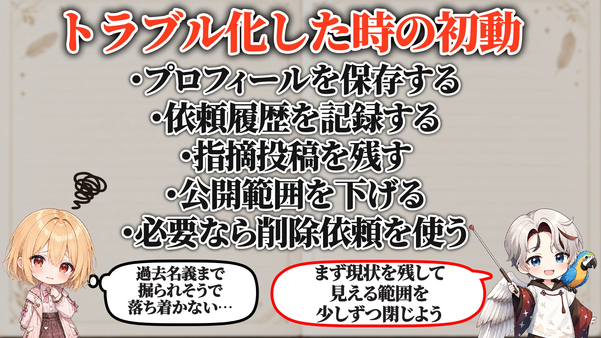 トラブル化した時の初動