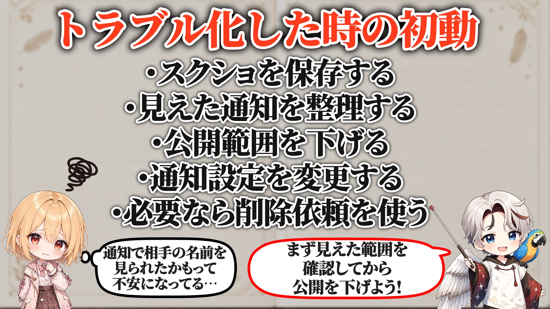 トラブル化した時の初動