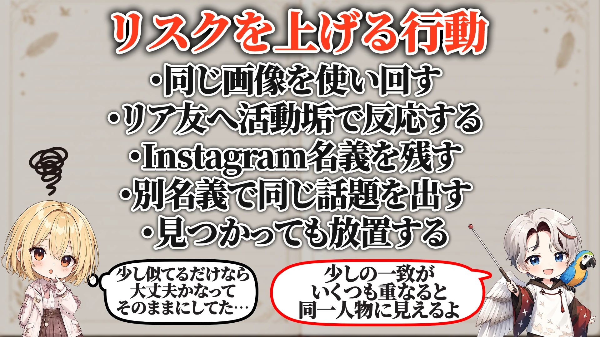 リスクを上げる危険行動