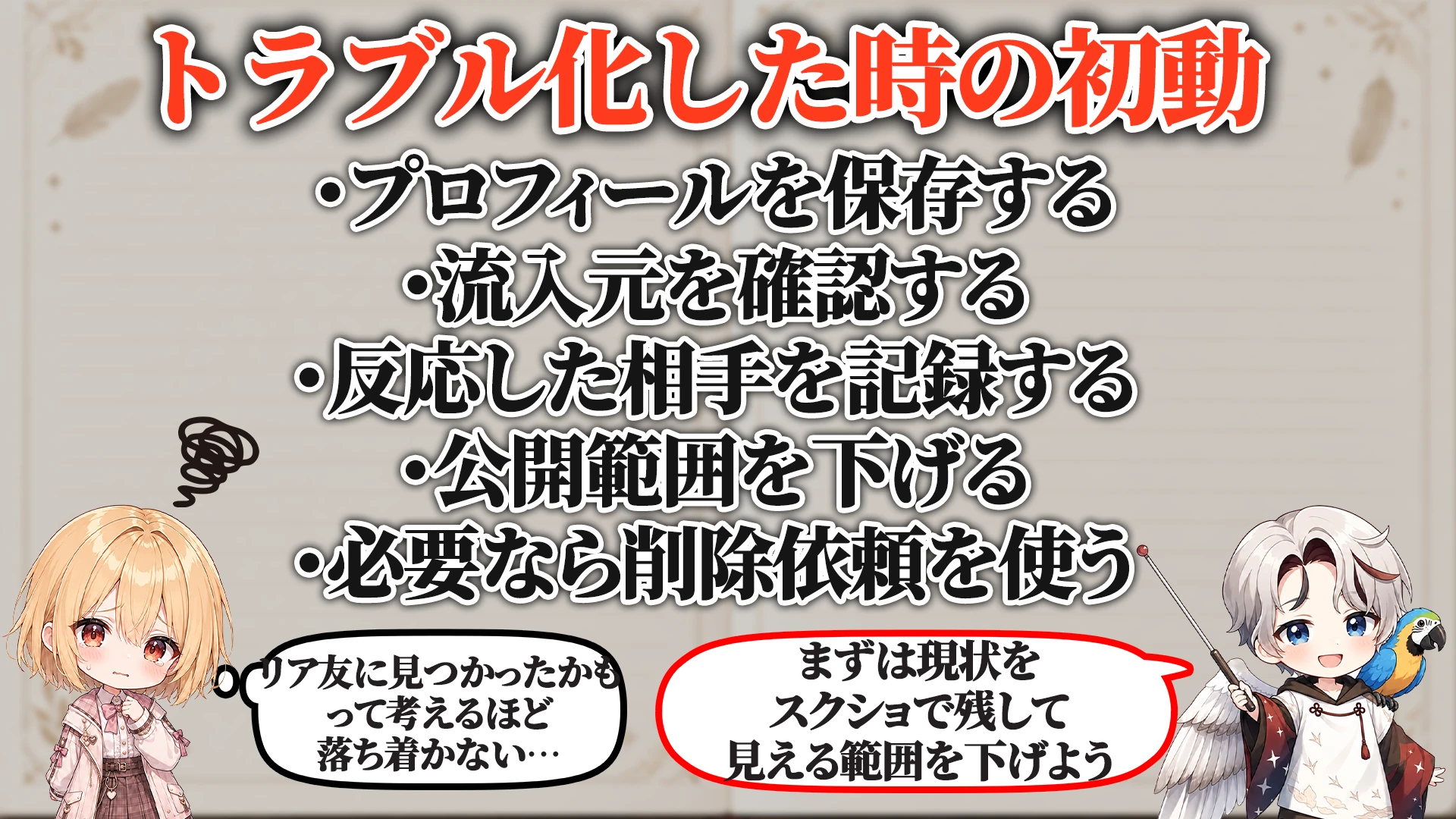 トラブル化した時の初動