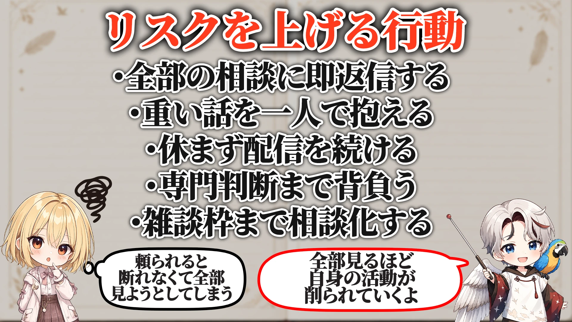 リスクを上げる危険行動